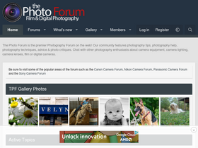 'thephotoforum.com' screenshot