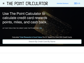 'thepointcalculator.com' screenshot