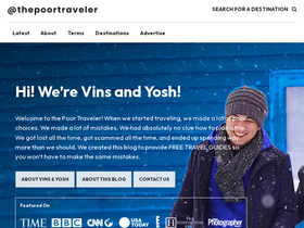 'thepoortraveler.net' screenshot