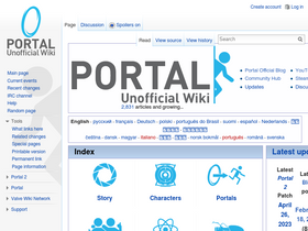 'theportalwiki.com' screenshot