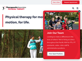 'therapeuticassociates.com' screenshot