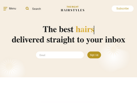 'therighthairstyles.com' screenshot