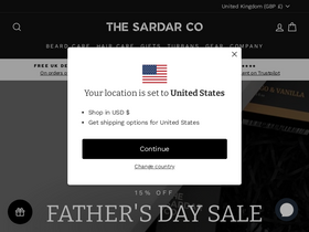 'thesardarco.com' screenshot