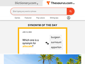'thesaurus.com' screenshot