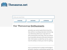 'thesaurus.net' screenshot