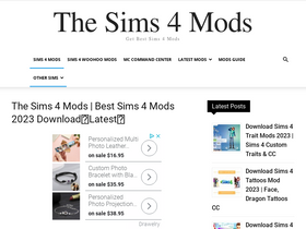 'thesims4mods.com' screenshot