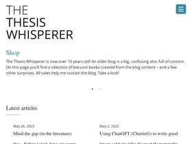 'thesiswhisperer.com' screenshot