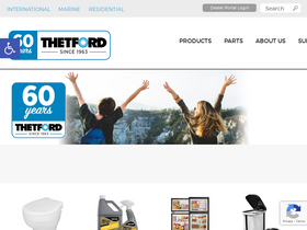 'thetford.com' screenshot