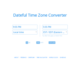 'thetimezoneconverter.com' screenshot