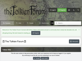 'thetolkienforum.com' screenshot