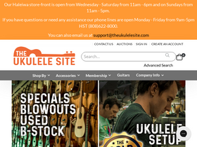 'theukulelesite.com' screenshot
