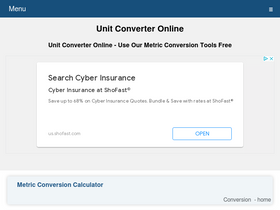 'theunitconverter.com' screenshot