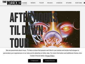 'theweeknd.com' screenshot