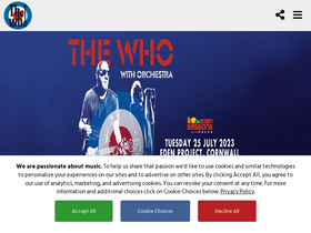 'thewho.com' screenshot