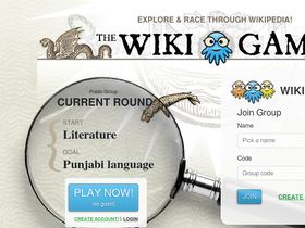 'thewikigame.com' screenshot
