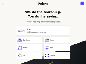 'thezebra.com' screenshot