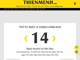 'thienmenh.net' screenshot