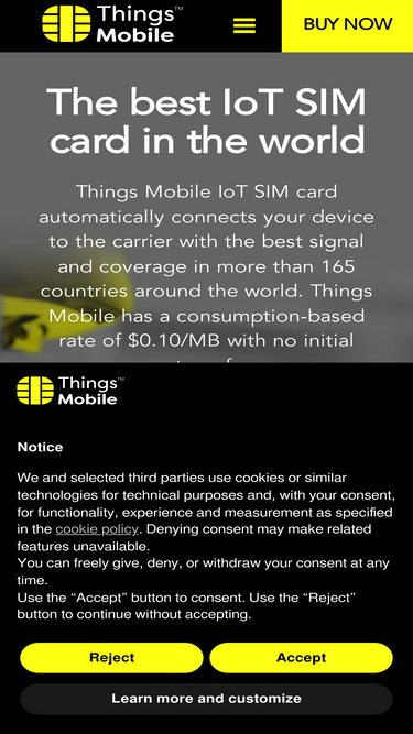 SIM for IoT devices  Things Mobile 