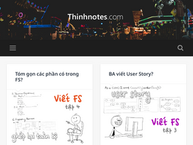 'thinhnotes.com' screenshot