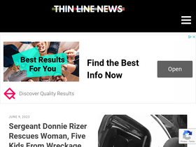 'thinlinenews.com' screenshot