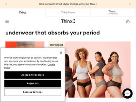 'thinx.com' screenshot