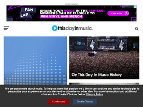 'thisdayinmusic.com' screenshot