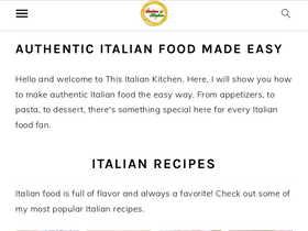 'thisitaliankitchen.com' screenshot