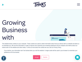 'thnks.com' screenshot