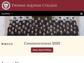 'thomasaquinas.edu' screenshot