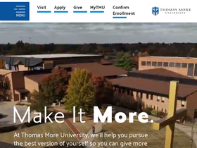 'thomasmore.edu' screenshot
