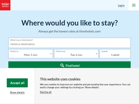 'thonhotels.com' screenshot