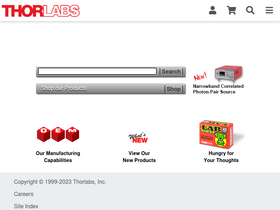 'thorlabs.com' screenshot