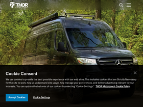 'thormotorcoach.com' screenshot