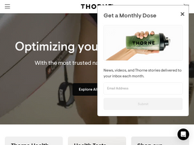 'thorne.com' screenshot