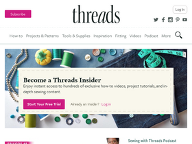 'threadsmagazine.com' screenshot