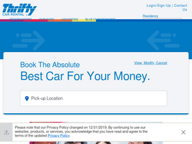 'thrifty.com' screenshot