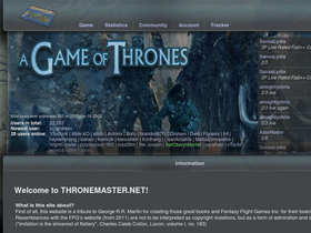 'thronemaster.net' screenshot