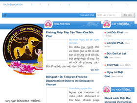 'thuvienhoasen.org' screenshot