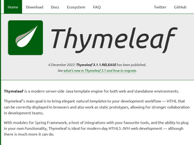 'thymeleaf.org' screenshot