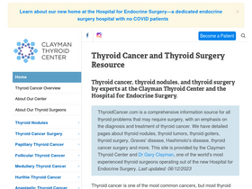 'thyroidcancer.com' screenshot