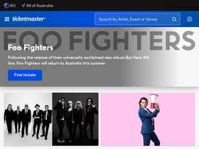 'ticketmaster.com.au' screenshot