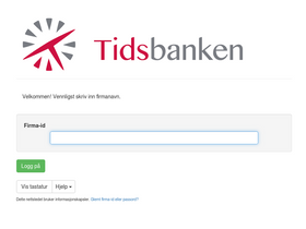 'tidsbanken.net' screenshot