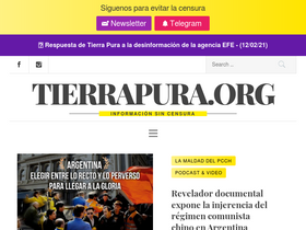 'tierrapura.org' screenshot