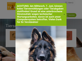 'tierschutz-berlin.de' screenshot