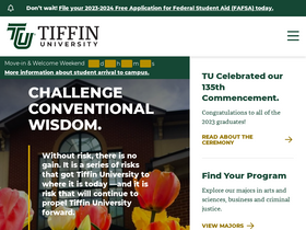 'tiffin.edu' screenshot