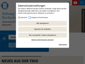 'tiho-hannover.de' screenshot