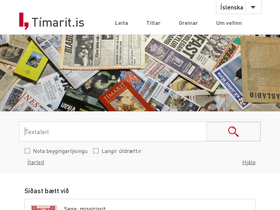 'timarit.is' screenshot