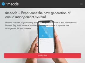 'timeacle.com' screenshot