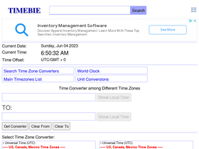 'timebie.com' screenshot