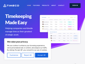 'timeco.com' screenshot